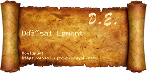 Dósai Egmont névjegykártya